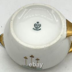 Antique Art Deco Gilded Rosenthal Selb RS Teapot Cream Sugar Canister Porcelain