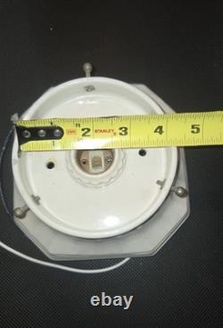 Antique Art Deco Glass Porcelain Skyscraper Ceiling Light Fixture Bath kitchen