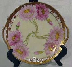 Antique Art Deco Handpainted French TV Limoges Pickard Porcelain Cake Plate