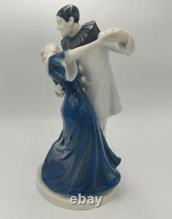 Antique Art Deco Heubach Pierrot Dancer German Porcelain Figurine Figure