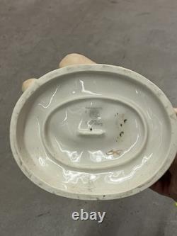 Antique Art Deco Hutschenreuther Nude Girl with Young Deer Porcelain Figurine