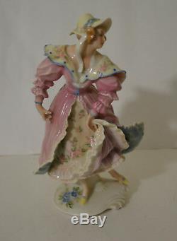 Antique Art Deco Karl Ens Germany Porcelain Dancing Lady Figurine