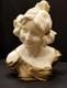 Antique Art Deco Nouveau Bust Of A Woman Gilt White Porcelain Germany