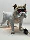 Antique Art Deco Nouveau Pug Bulldog Ernst Bohne Dresden Porcelain Boudoir Lamp