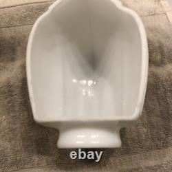 Antique Art Deco Porcelain Bathroom Milk Glass Shade, 1930s
