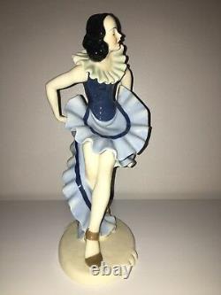 Antique Art Deco Porcelain Dancer Ballerina Lady Woman Figurine Figure Pierrette