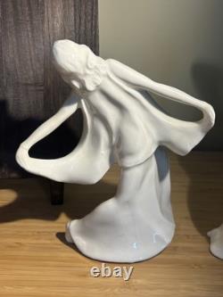 Antique Art Deco Porcelain Dancing Lady Figurine Made In Japan 1920s