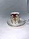 Antique Art Deco Porcelain Demitasse Cup & Saucer, Gold Gilded, Hand-painted