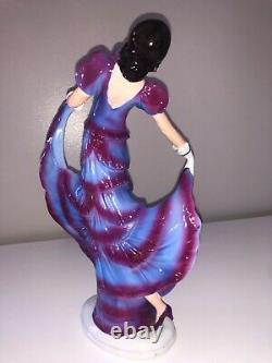 Antique Art Deco Porcelain German Lady Woman Dancer Flapper Figurine Figure
