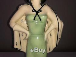 Antique Art Deco Porcelain Lady Woman Flapper Figurine Figure Czechoslovakia