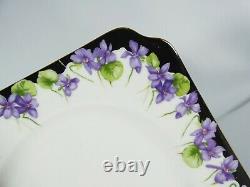 Antique Art Deco Royal Doulton Violets Teacup Trio Cup Saucer Plate Set H3747