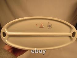 Antique Art Deco Royal Dux Bohemia Porcelain Statue Young Nude Female With Dog
