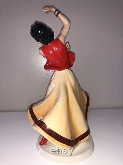 Antique Art Deco Royal Dux Semi Nude Gypsy Lady Woman Dancer Porcelain Figurine