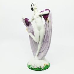 Antique Art Decó Style Porcelain Lady Sculpture 311