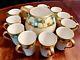 Antique Art Deco Tk Count Thun Czech Porcelain Pitcher & Cups. Signed Zm