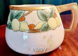 Antique Art Deco TK Count Thun Czech porcelain pitcher & cups. Signed ZM