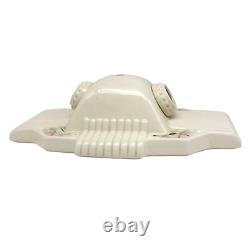 Antique Art Deco Victorian Porcelain Ceiling Light Fixture With Floral Design 15