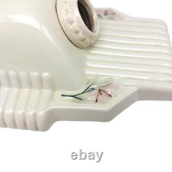 Antique Art Deco Victorian Porcelain Ceiling Light Fixture With Floral Design 15