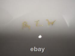 Antique Art Deco porcelain hand-painted 12 Pc. Set cup saucer gilded 1920's