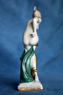 Antique Art Nouveau GALLUBA HOFMANN FLAPPER Deco Lady Exotic Snake Dancer Figure