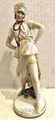 Antique Augarten Art Deco Porcelain Figurine Figure Wien Vienna # 1607