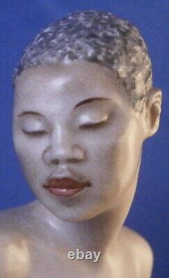 Antique Augarten Porcelain African Lady Figurine Figure Porzellan Figur Art Deco