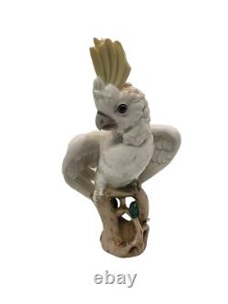 Antique Austria Vienna Wien Augarten Art Deco Cockatoo Bird Porcelain Figurine