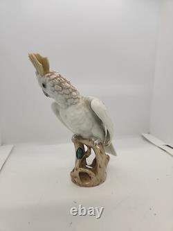 Antique Austria Vienna Wien Augarten Art Deco Cockatoo Bird Porcelain Figurine