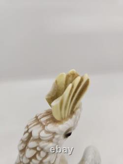 Antique Austria Vienna Wien Augarten Art Deco Cockatoo Bird Porcelain Figurine