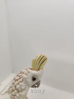 Antique Austria Vienna Wien Augarten Art Deco Cockatoo Bird Porcelain Figurine