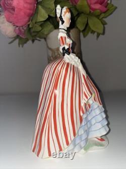Antique Austrian Art Deco Porcelain Figurine Figure Lady Woman Knell Austria