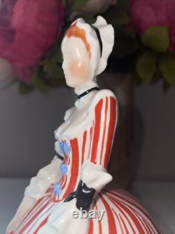 Antique Austrian Art Deco Porcelain Figurine Figure Lady Woman Knell Austria