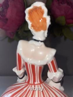 Antique Austrian Art Deco Porcelain Figurine Figure Lady Woman Knell Austria