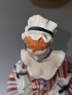 Antique Austrian Art Deco Porcelain Figurine Figure Lady Woman Knell Austria