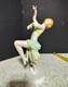 Antique Austrian Vienna Art-deco Porcelain Figurine, Dancer, 10.5 High
