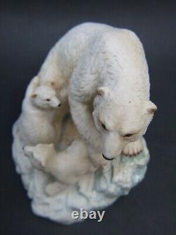 Antique Aynsley Polar Bear & Cubs Fine Porcelain Figurines England 30's Rare VGC