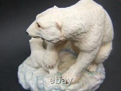 Antique Aynsley Polar Bear & Cubs Fine Porcelain Figurines England 30's Rare VGC