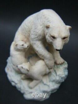 Antique Aynsley Polar Bear & Cubs Fine Porcelain Figurines England 30's Rare VGC