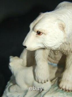 Antique Aynsley Polar Bear & Cubs Fine Porcelain Figurines England 30's Rare VGC