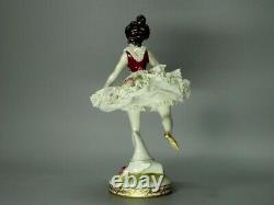Antique Ballerina Girl Original Volkstedt 19th Porcelain Figurine Art Sculpture