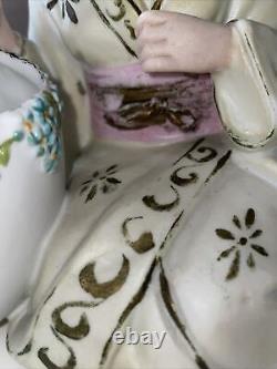 Antique Bisque Porcelain German Heubach Geisha Lady Figurine Figure Art Deco