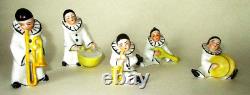 Antique C. 1920's Art Deco Pierrot Porcelain Quintet Germany