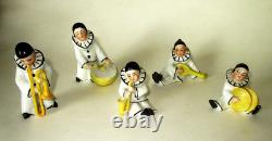 Antique C. 1920's Art Deco Pierrot Porcelain Quintet Germany