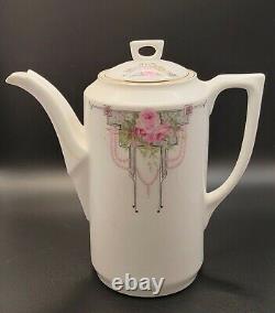 Antique C Tielsch Altwasser Silesia Coffee Tea Pot Service Art Deco Germany