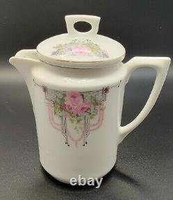 Antique C Tielsch Altwasser Silesia Coffee Tea Pot Service Art Deco Germany