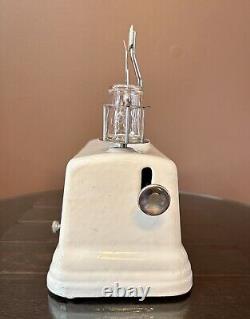 Antique Cast Iron Milk House Dairy Cream Art Deco Porcelain Balance Scale White