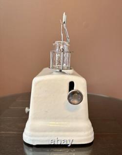 Antique Cast Iron Milk House Dairy Cream Art Deco Porcelain Balance Scale White