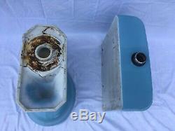 Antique Ceramic Baby Blue Porcelain Toilet Standard Tiffin Old Vtg Deco 487-20E