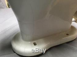 Antique Ceramic White Porcelain Complete Toilet Bowl Tank Lid Old Vtg 214-20E