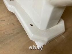 Antique Ceramic White Porcelain Complete Toilet Bowl Tank Lid Old Vtg 626-20E